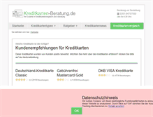Tablet Screenshot of kreditkarten-beratung.de